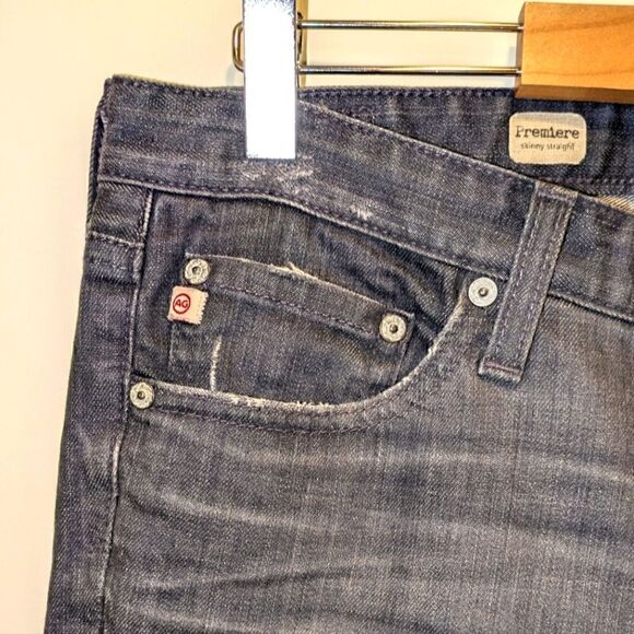 EUC Adriano Goldschmied 29R Premiere Skinny Straight Whiskered Grey Jeans - Picture 3 of 7